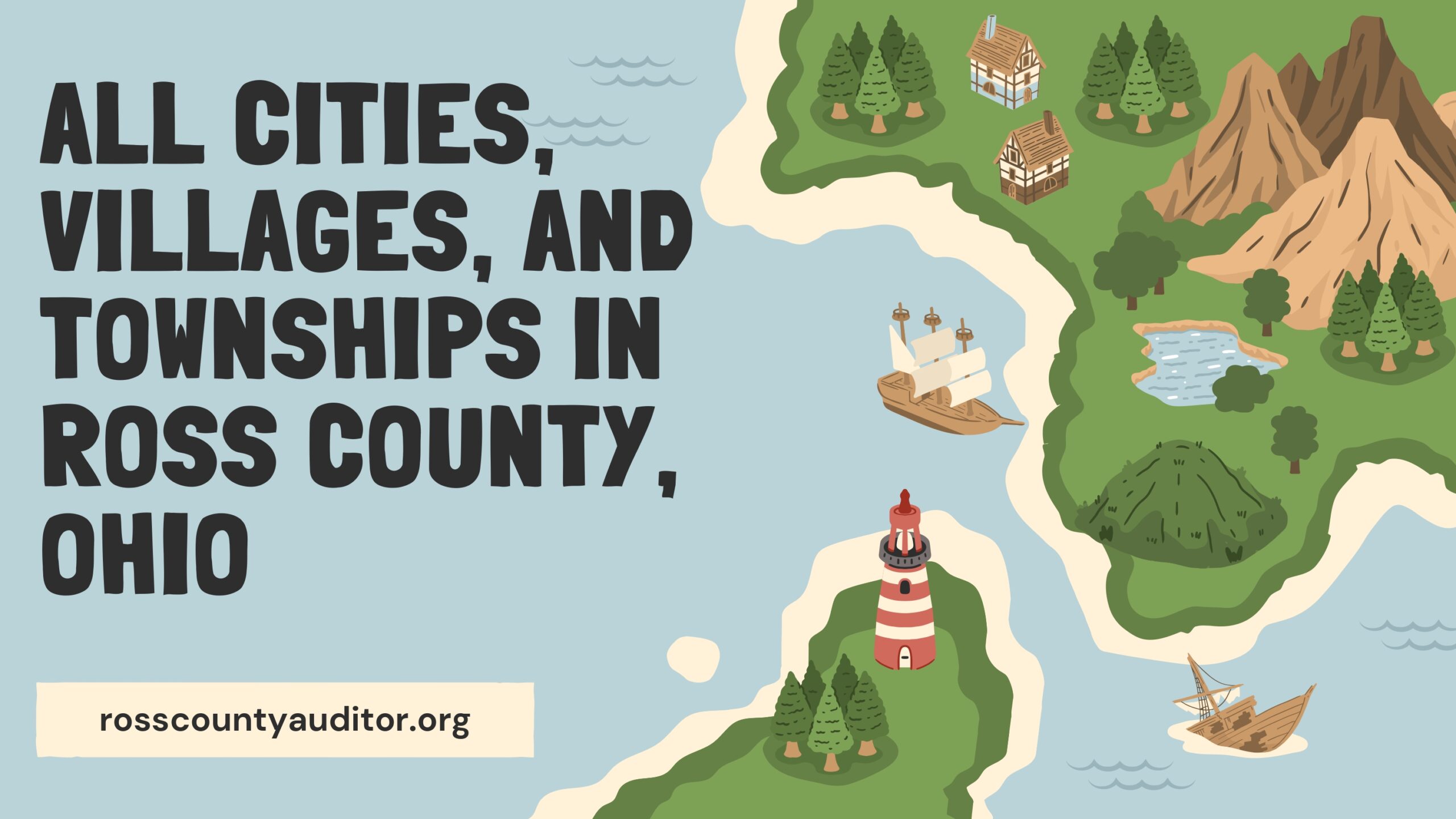 All Cities, Villages, and Townships in Ross County, Ohio