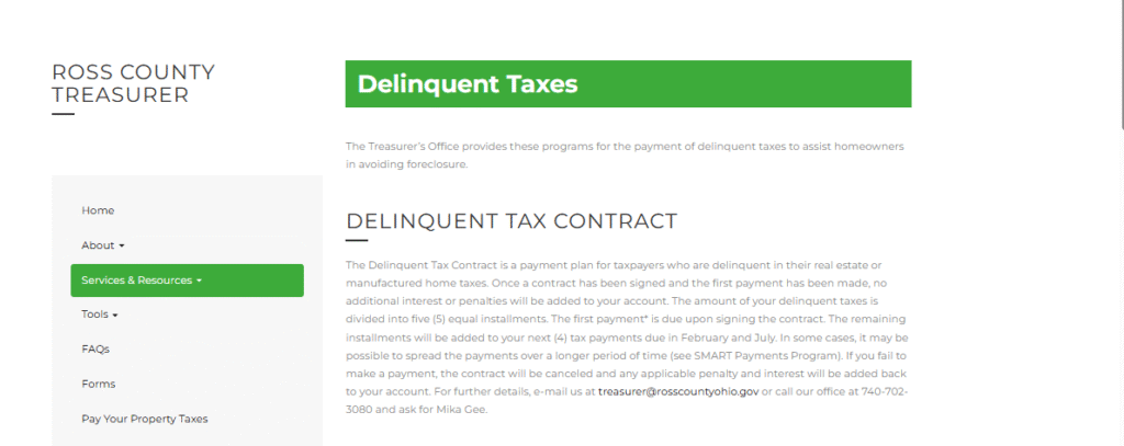 How to Check the Ross County Delinquent Property