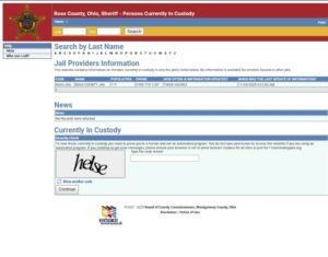 Ross County Jail Mugshots & Public Records Access